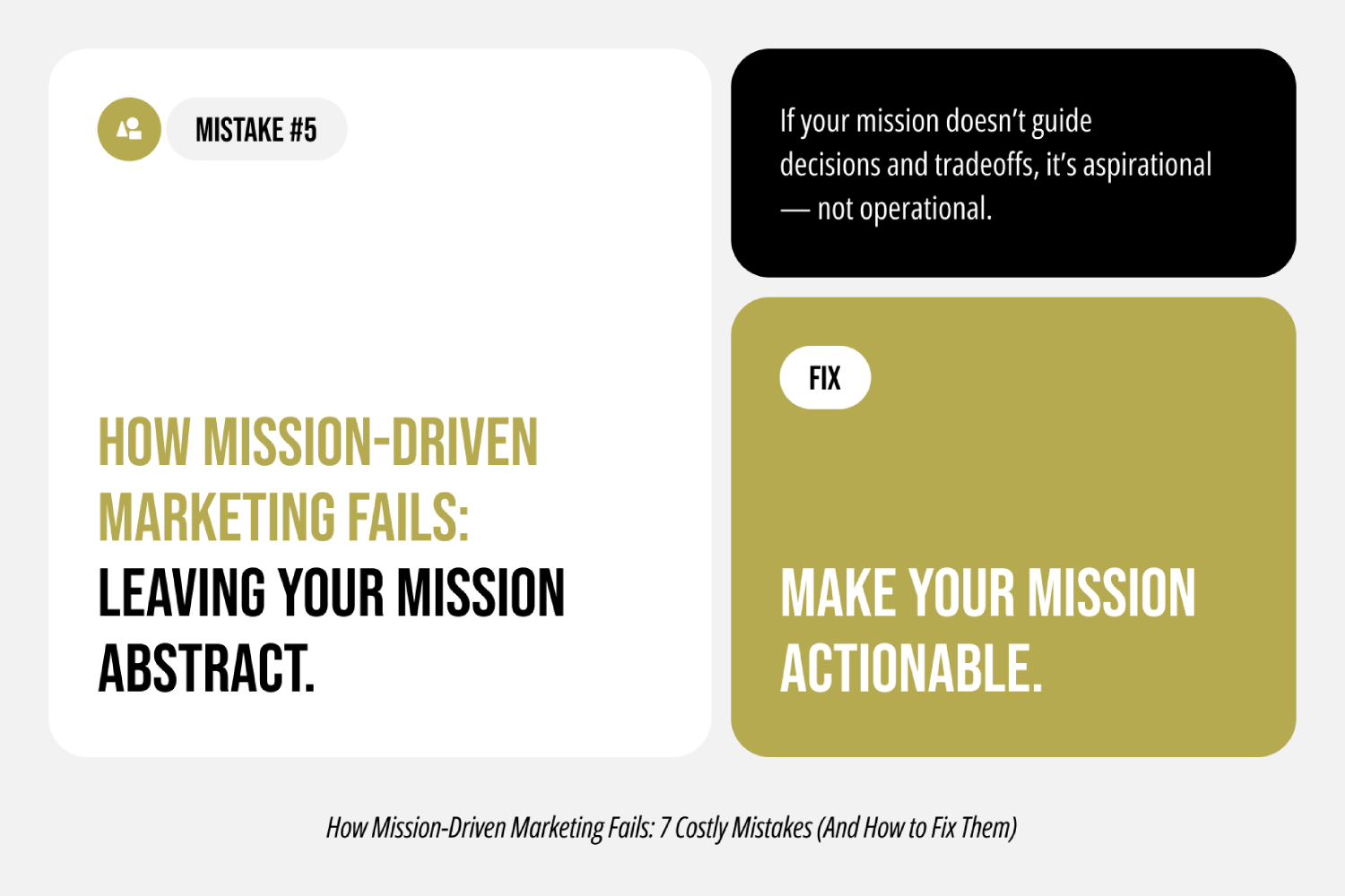 Mistake #5: Defining Mission Abstractly Instead of Operationally Mistake #5: Defining Mission Abstractly Instead of Operationally